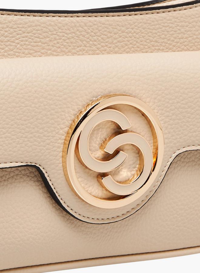 Celeste Logo Detail Crossbody Bag with Zip Closure - Image 5