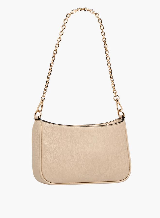 Celeste Logo Detail Crossbody Bag with Zip Closure - Image 4