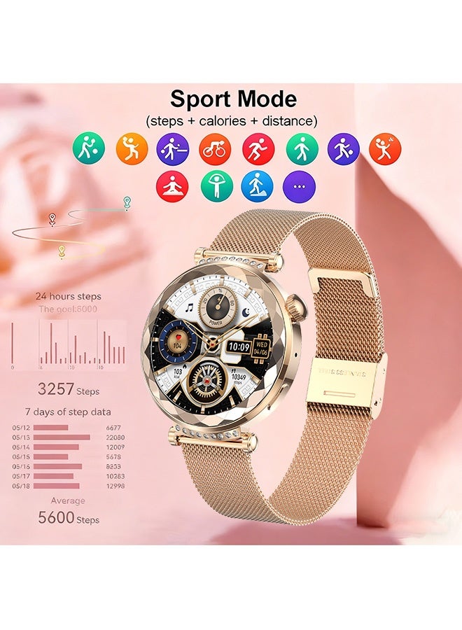 RollsTimi  Smart Watch for Women, Fitness Tracker for Android/iOS, 1.19" AMOLED Screen Smartwatches with Female Cycle, Sleep Monitor, Activity Tracking - Image 1