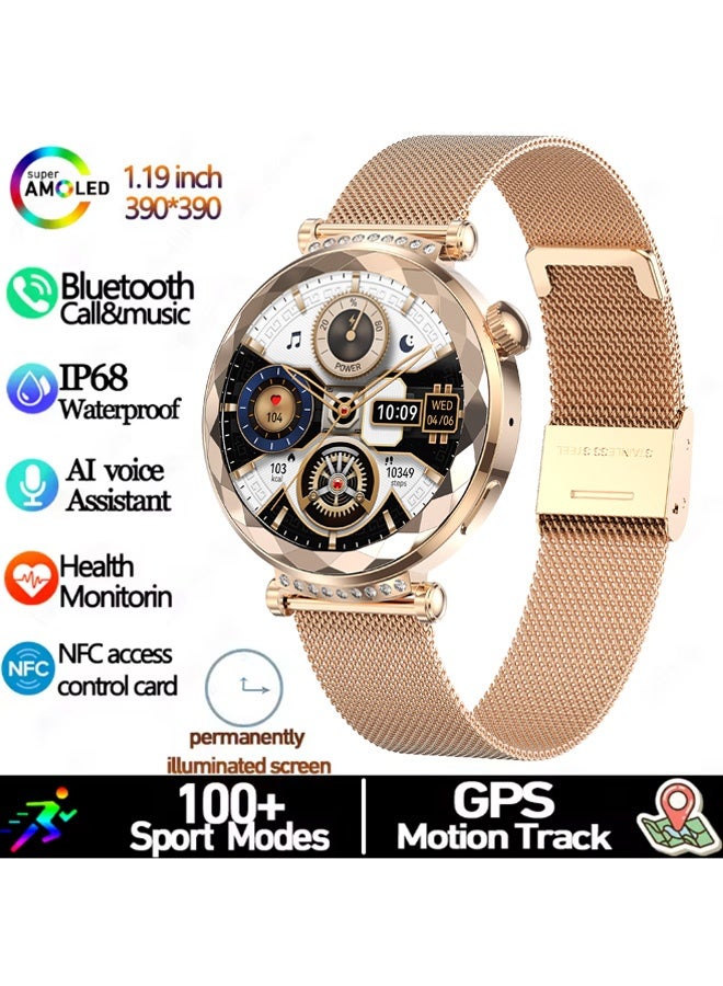 RollsTimi  Smart Watch for Women, Fitness Tracker for Android/iOS, 1.19" AMOLED Screen Smartwatches with Female Cycle, Sleep Monitor, Activity Tracking - Image 2