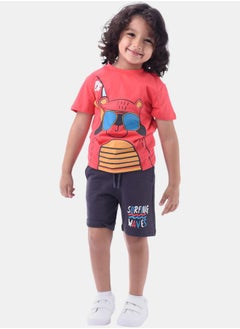 Panda Graphic T-Shirt & Shorts Set by Styli