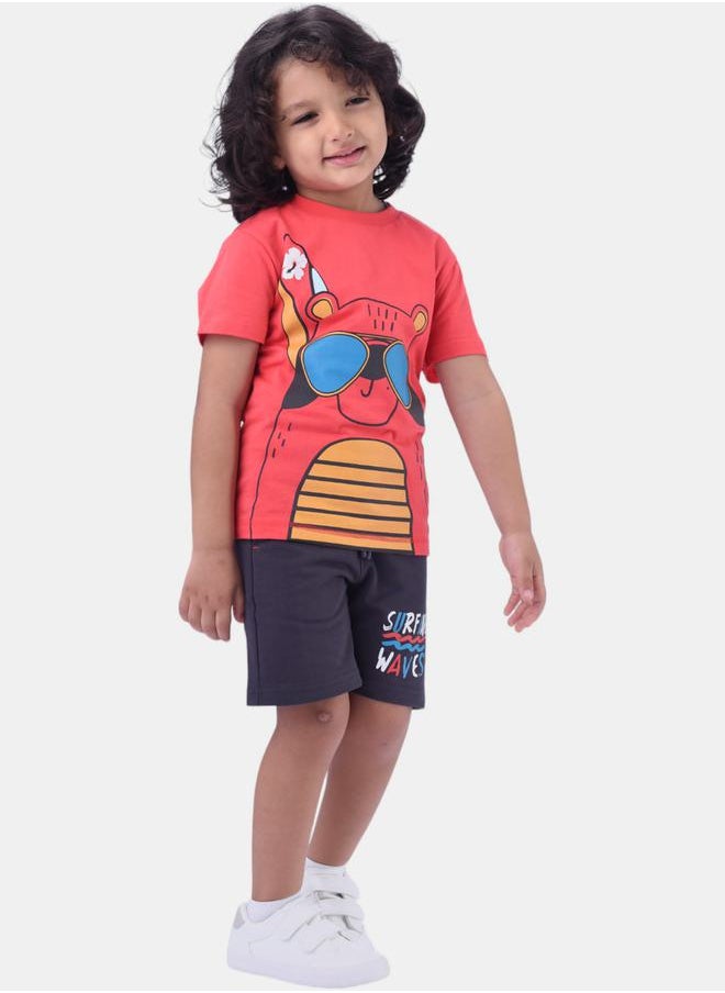 URBASY - Panda Graphic T-Shirt & Shorts Set by Styli - Image 1