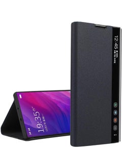 Aookay for Samsung Galaxy S25 Ultra Case with Kickstand, Luxury Flip Slim Mirror View Clear Smart Window for Samsung Galaxy S25 Ultra Cover (Black)  - Image 5