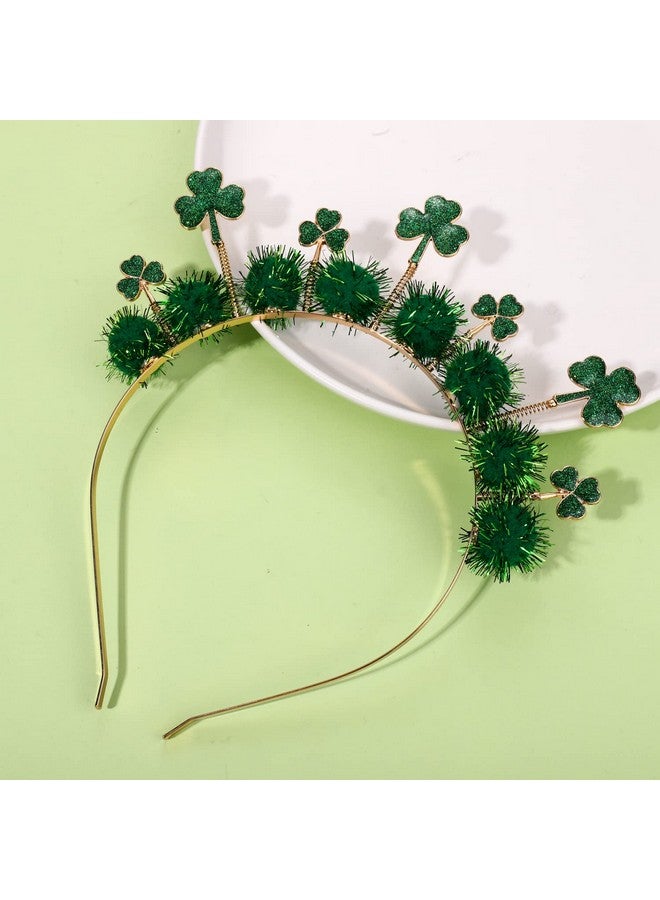 CEALXHENY St. Patrick'S Day Headbands Glitter Rhinestone Shamrock Headbands Lucky Irish Hairbands St Patrick'S Day Accessories Party Favors Gifts (Style A) - Image 2