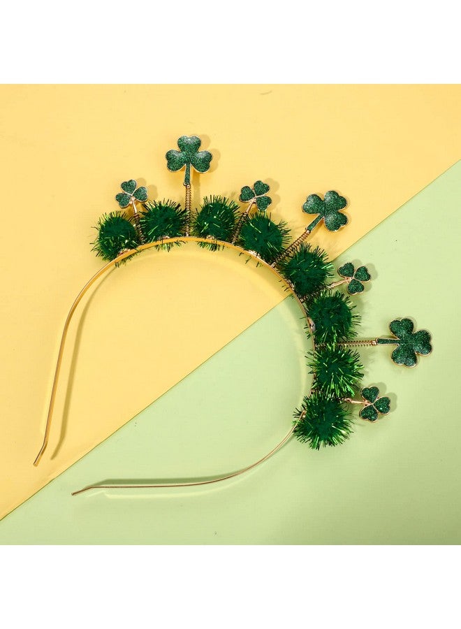 CEALXHENY St. Patrick'S Day Headbands Glitter Rhinestone Shamrock Headbands Lucky Irish Hairbands St Patrick'S Day Accessories Party Favors Gifts (Style A) - Image 4