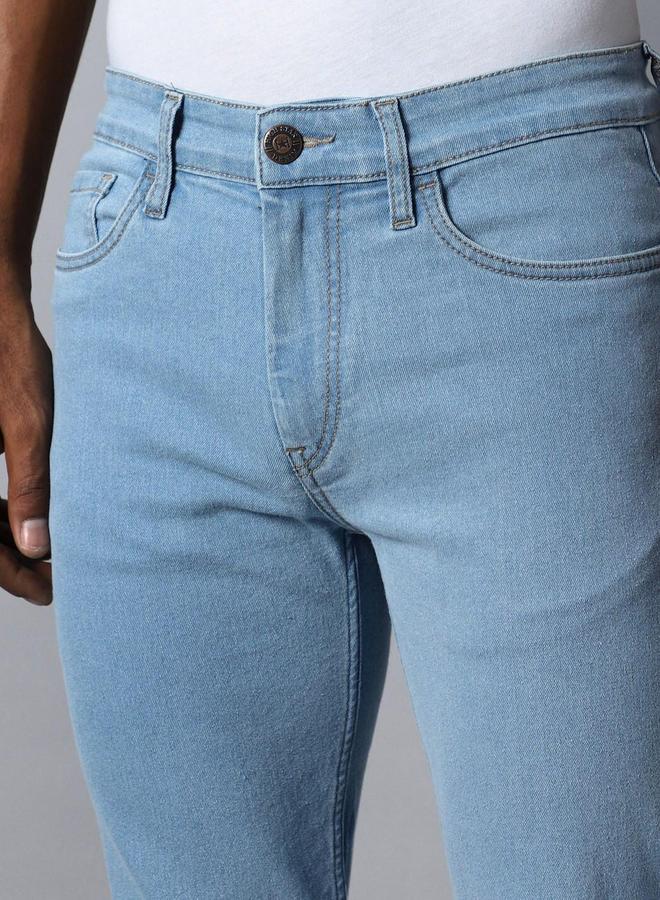 HIGH STAR Light Blue Mid Rise Regular Fit Jeans - Image 3