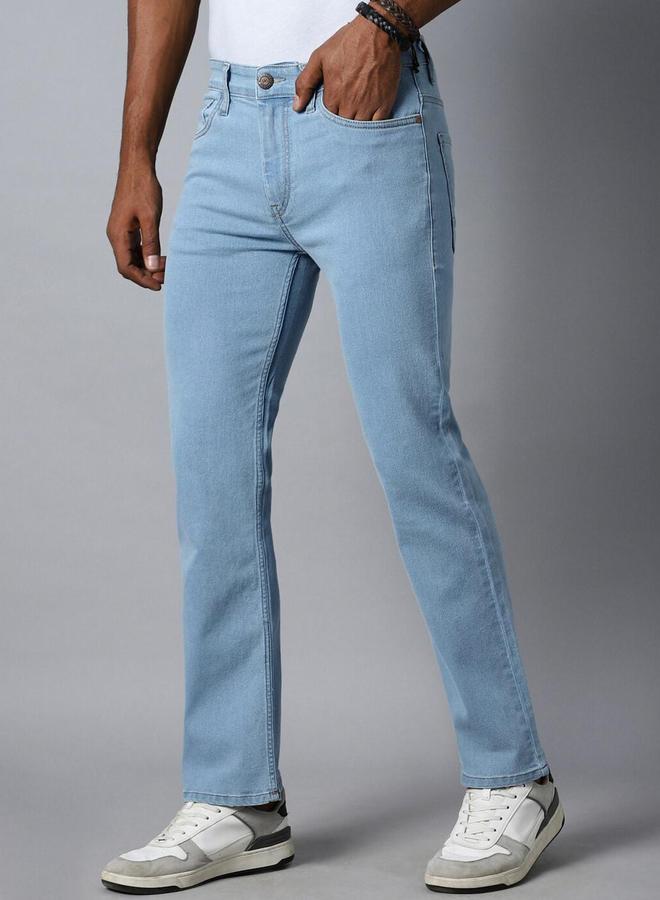 HIGH STAR Light Blue Mid Rise Regular Fit Jeans - Image 1