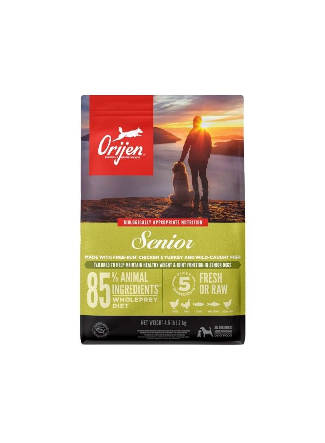 ORIJEN Dog Senior Recipe, 4.5lb, High-Protein Grain-Free Senior Dry Dog Food, Packaging May Vary - Image 1