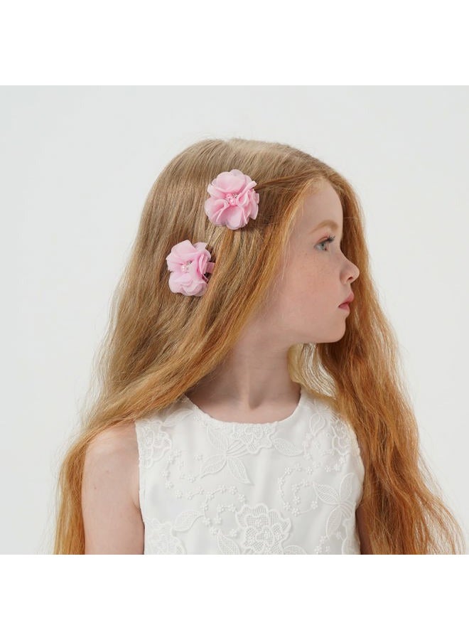 jollybows 30pcs Baby Girls Alligator Hair Clips Chiffon Flower Hair Barrettes Accessories for Kids Toddler Teens (01) - Image 4