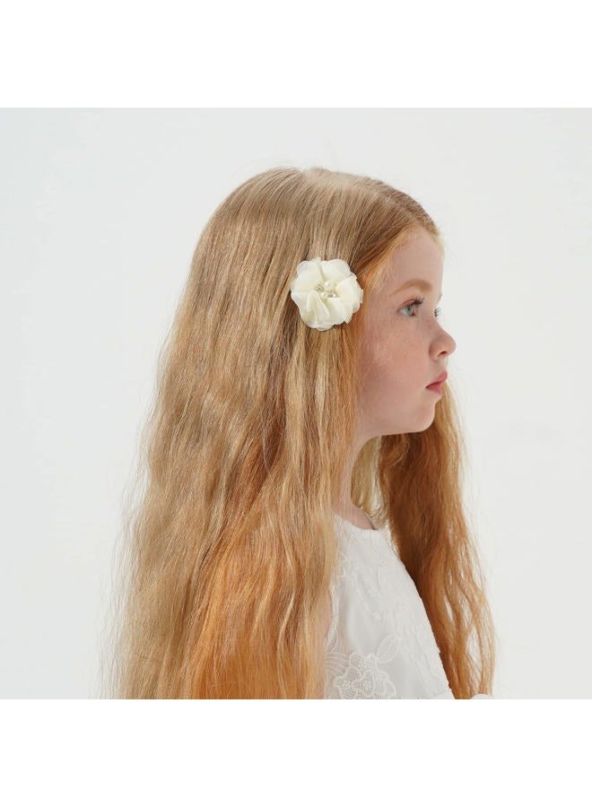 jollybows 30pcs Baby Girls Alligator Hair Clips Chiffon Flower Hair Barrettes Accessories for Kids Toddler Teens (01) - Image 5