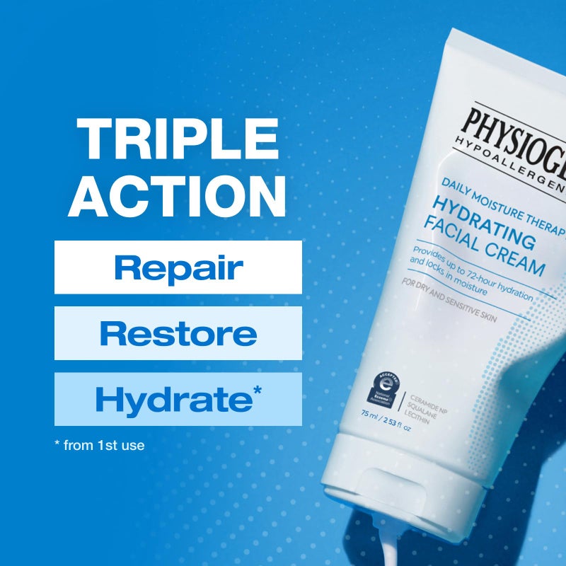 Physiogel Daily Hydrating Facial Moisturizer Lightweight Cream, 72 hrs Hydration for Dry & Sensitive Skin, Korean skin care, Fragrance-Free, Non-Comedogenic, Dermatologist-Tested, Ceramide, Squalane. - Image 4