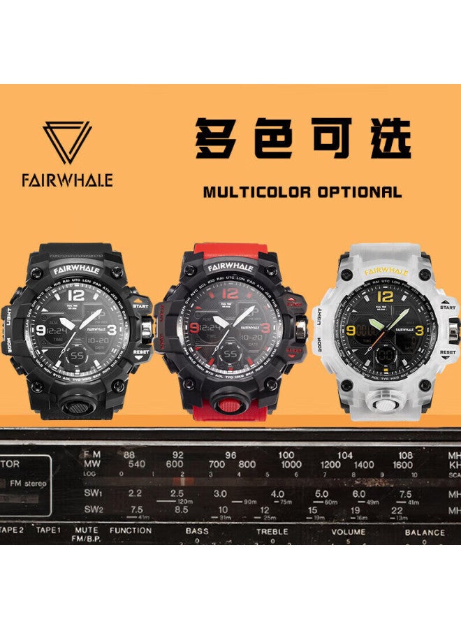 Fairwhale Uni Student Mechanical Style Children's Electronic Watch Dual Display Waterproof Luminous National Watch 4340 Back-to-school Season Gift - Image 2