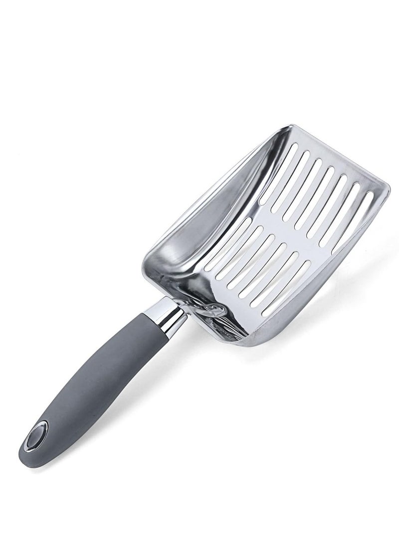 Excefore - Stainless Steel Cat Litter Scoop, Durable and Heavy Duty Kitty Litter Scoop, Comfy Sifting, Lifter, for Kitty Litter Box - Image 1