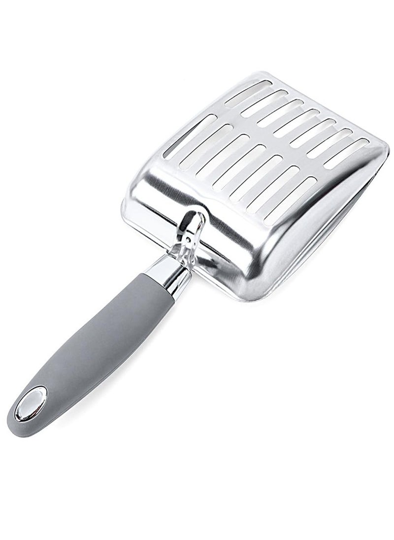 Excefore - Stainless Steel Cat Litter Scoop, Durable and Heavy Duty Kitty Litter Scoop, Comfy Sifting, Lifter, for Kitty Litter Box - Image 1
