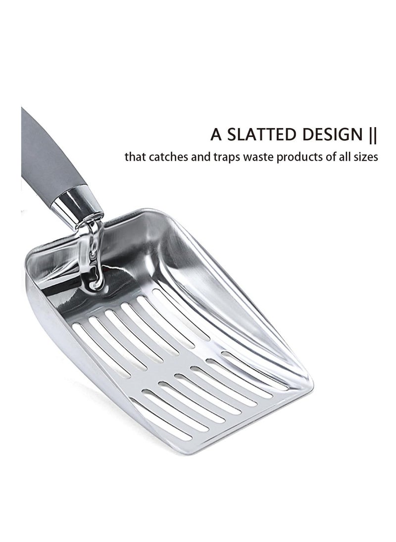 Excefore - Stainless Steel Cat Litter Scoop, Durable and Heavy Duty Kitty Litter Scoop, Comfy Sifting, Lifter, for Kitty Litter Box - Image 1