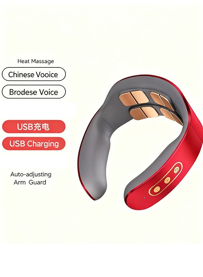 Bukela Smart Neck Massager with Heat, Cordless Massage for Neck, Electric Pulse Massager for Pain Relief with 8 heads 9 Levels, Lightweight for Office, Home, Travel - Image 4