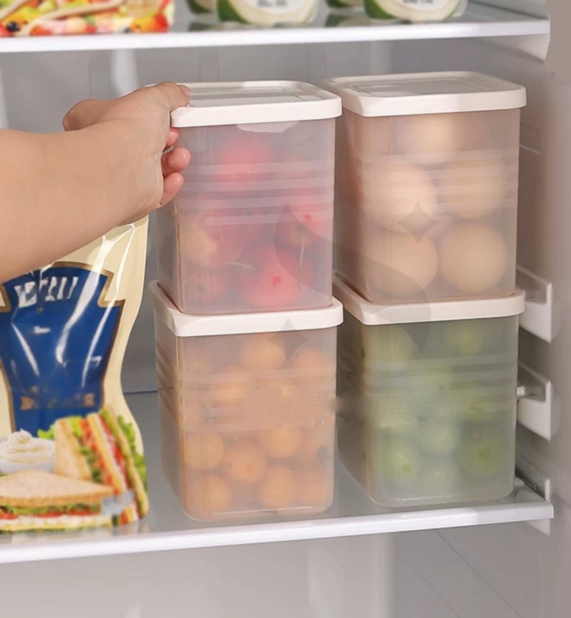 MosQuick® Fridge storage boxes 1200 ml Set of 6 with lid multipurpose containers for storage Space-saving vegetable storage box for fridge Side Door Organizer fridge organizers storage box set - Image 2