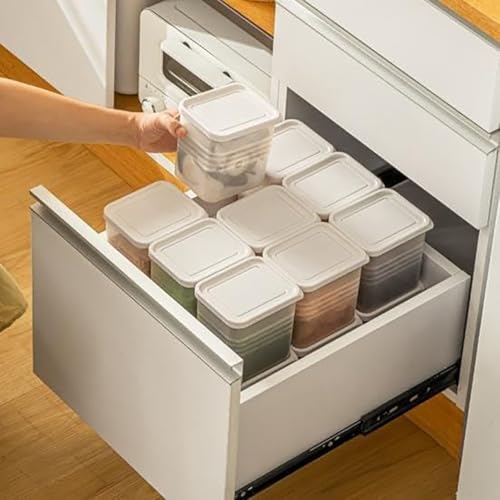 MosQuick® Fridge storage boxes 1200 ml Set of 6 with lid multipurpose containers for storage Space-saving vegetable storage box for fridge Side Door Organizer fridge organizers storage box set - Image 5