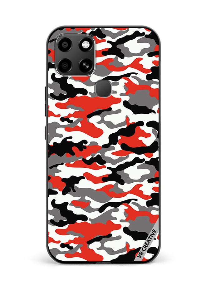 VR CREATIVE Protective Case Cover For Infinix Smart 6 Pink Camouflage Military Pattern Design Multicolour - Image 1