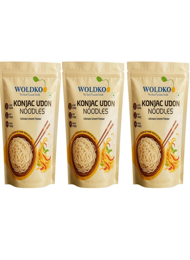 WOLDKO Shirataki Konjac Udon Noodles 270G each, Low Calorie, Vegan & Gluten Free, low carb, fat free, Keto Friendly (Pack of 3) - Image 1