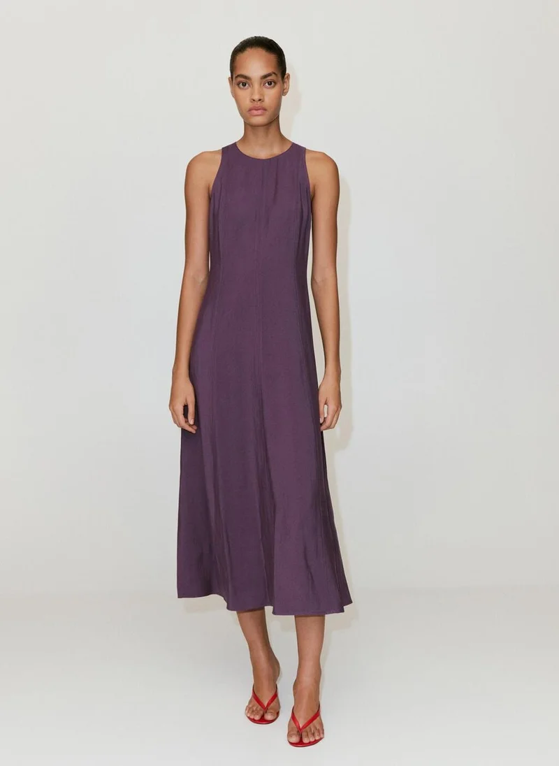 Mango A-Line Dress With Seam Detail