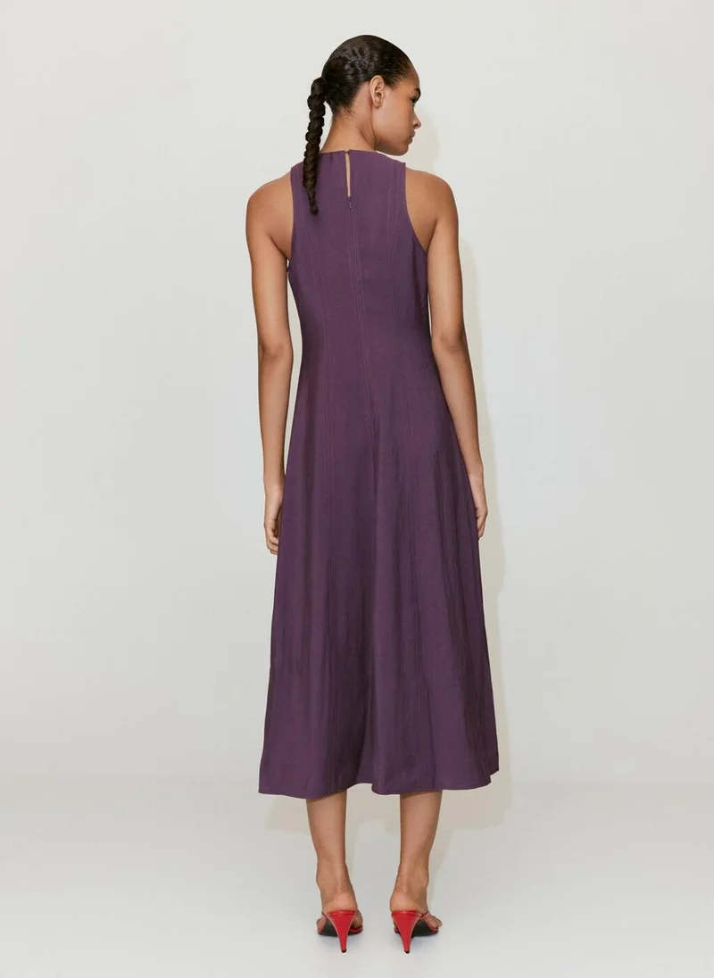 Mango A-Line Dress With Seam Detail