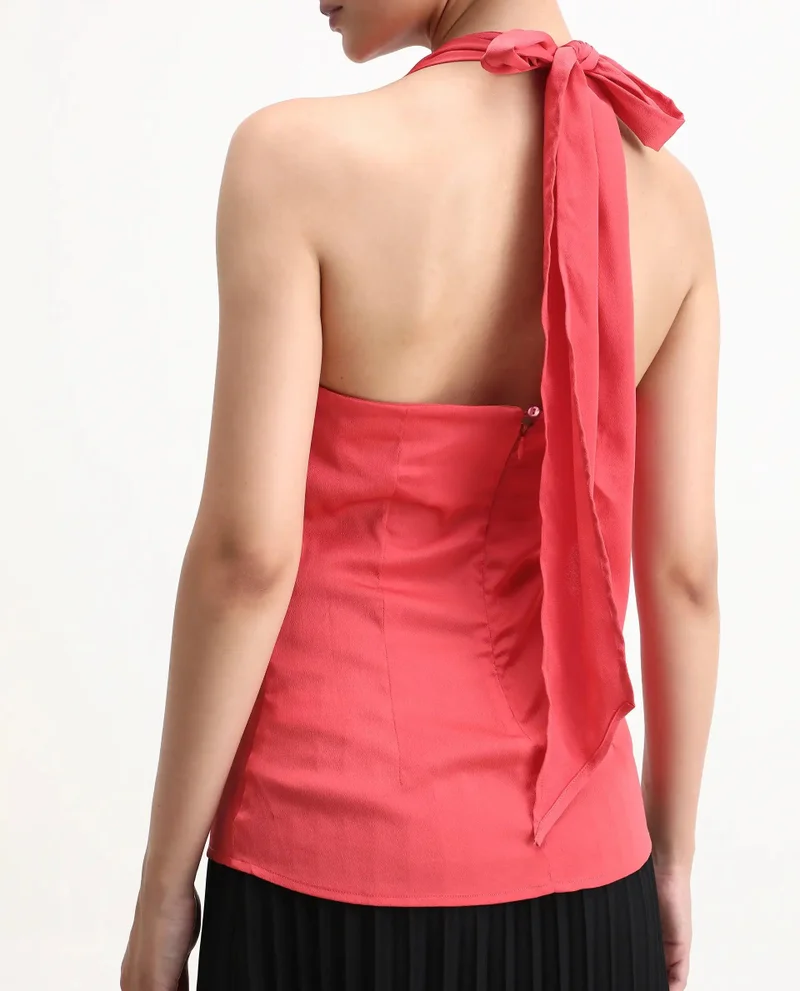 Rareism Women's Flowy Cowl Neck Top