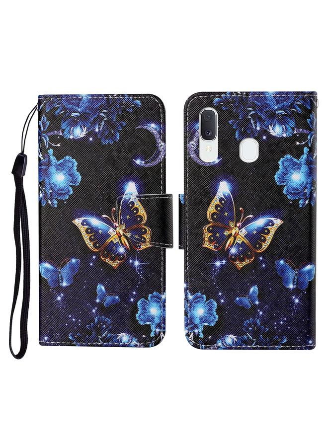 S-TOP Case For Samsung Galaxy A20 / A30 Colored Drawing Pattern Horizontal Flip Leather Case with Holder & Card Slots & Wallet & Lanyard - Image 1