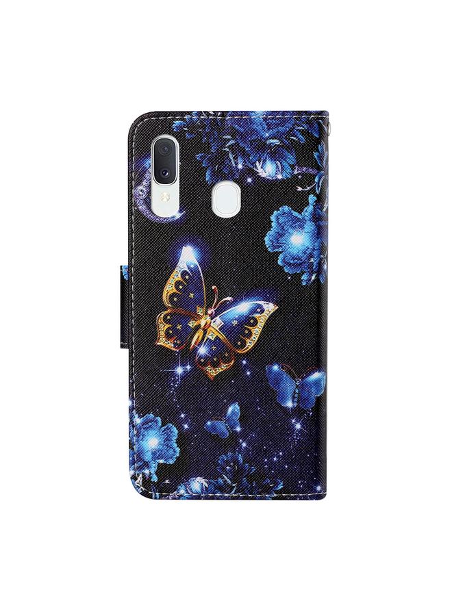 S-TOP Case For Samsung Galaxy A20 / A30 Colored Drawing Pattern Horizontal Flip Leather Case with Holder & Card Slots & Wallet & Lanyard - Image 3