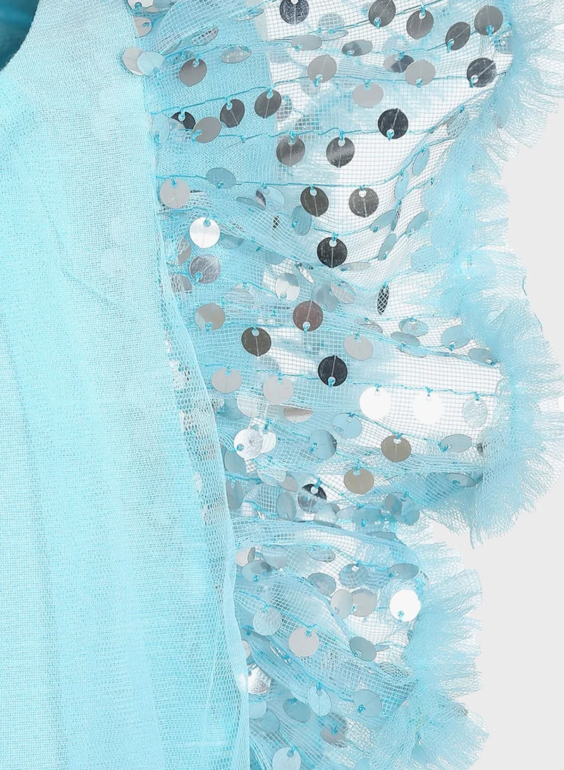 A Little Fable Kids Glitter Moon Dress