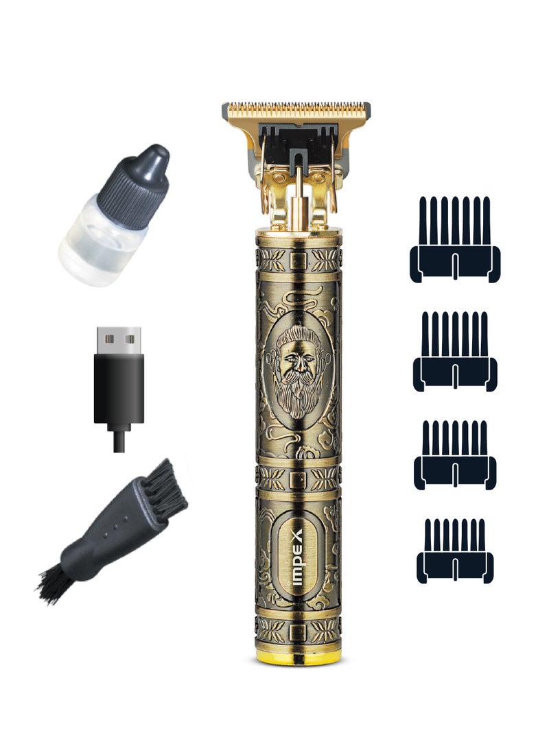 Impex Professional Hair Clipper with 7500RPM Trimmer Durable Motor, 4 Head Attachments (1.5, 2, 3, 4 mm), Type C Charging Port, Zinc Alloy Body, 800mAh Lithium Battery, 5W Power - IHC9 - Image 1