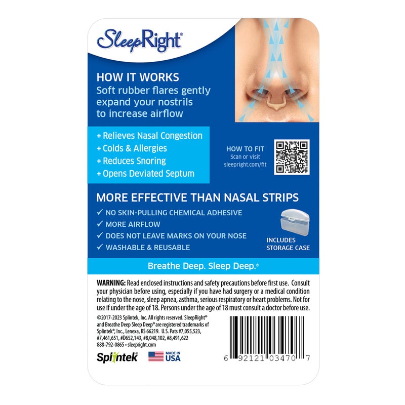 SleepRight Intra-Nasal Breathe Aids Breathing Aids for Sleep Nasal Dilator Snore Reducer - 2 Pack (4 Count) - Image 2