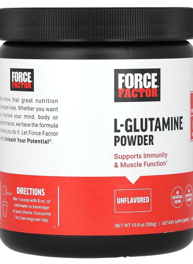 Force Factor L-Glutamine Powder Unflavored 10.8 oz (306 g) - Image 2