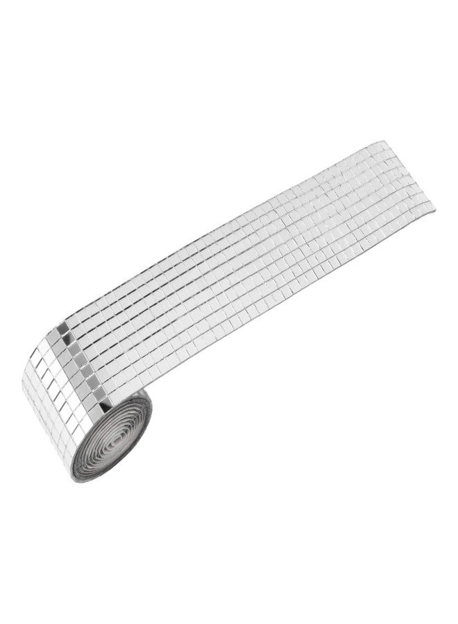 1600Pcs Self Adhesive Mirror Mosaic Sheet Adhesive Mosaic Square Glass Tile Sticker for Home Decorating Silver - Image 4
