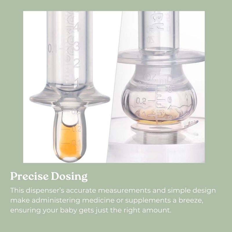 Haakaa SqueezieDOSE Silicone Liquid Dispenser (8ml) â€“ Multi-Purpose Baby Feeding Syringe/Liquid Medicine Dispenser â€“ Accurate Dosing for Kidsâ€™ Medication 0 Month + - Image 5