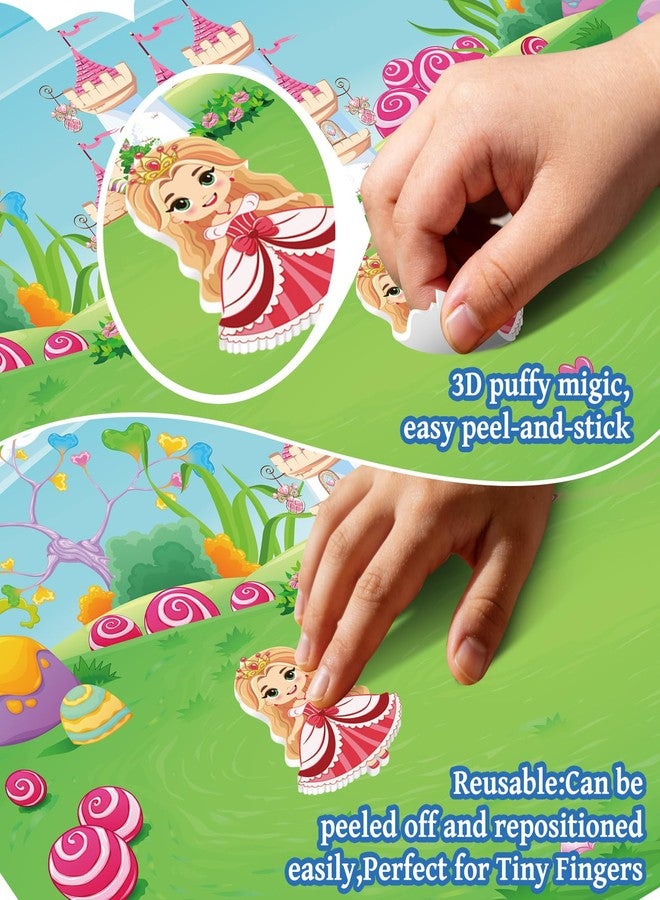 Kalysky 6 Set Puffy Reusable Sticker Books for Kids 2-4,3D Sticker Books for Toddlers 1-3,Travel Activity Books 6 Themes Princess+Unicorn+Mermaid+Ballet+Fariy+Fashion Girl Stickers for Girls - Image 4