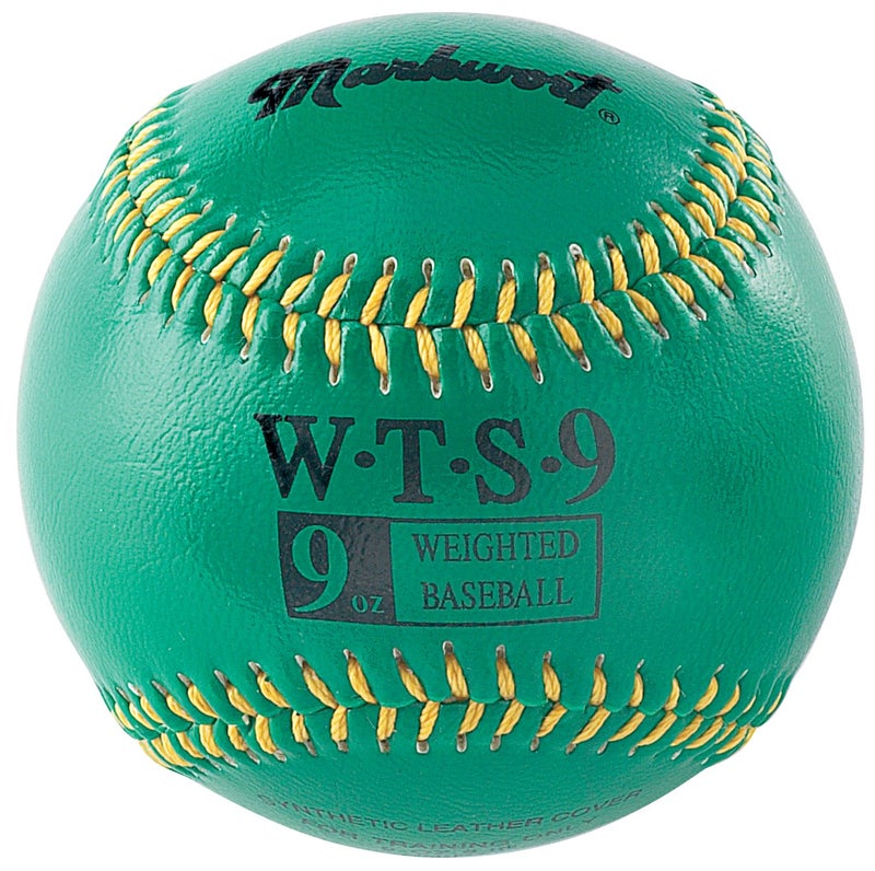 Markwort Synthetic Cover Weighted Baseball, Green, 9 oz - Image 4