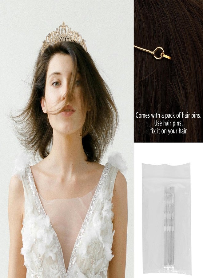 Dayofun Gold Crown Tiara for Women & Girls - Crystal Princess Crown for Birthday, Prom, Wedding & Party - Rhinestone Headband - Image 4