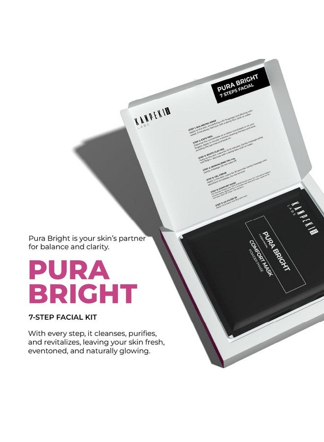 Kanpeki Pura Bright 7-Step Facial Kit With Algae Peel-Off Mask | Purifying, Clearing & Whitening | Deep Cleansing & Skin Brightening - Image 2