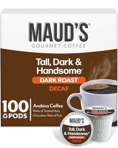 MAUD'S Mauds Decaf Dark Roast Coffee Pods 100 ct Decaffeinated Single Serve Pods  100 Arabica Compatible with Keurig K Cups Maker - Image 1