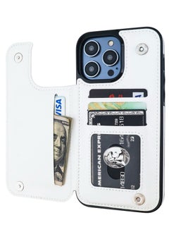 KASTWAVE Wallet Case for iPhone 14 Pro Max Case with Card Holder, Fine Hole Camera Protect, Drop Protection, Wallet Phone Case Flip Leather Cover Men Women  - Image 1