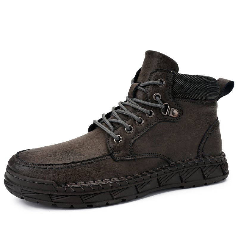 2024 Explosions Martin Boots Men'S High-Top Outdoor Leisure Plus Size Thick-Soled Men'S Boots A Generation Of Hair - Image 1