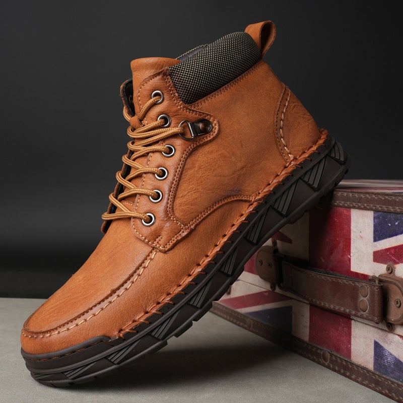 2024 Explosions Martin Boots Men'S High-Top Outdoor Leisure Plus Size Thick-Soled Men'S Boots A Generation Of Hair - Image 2