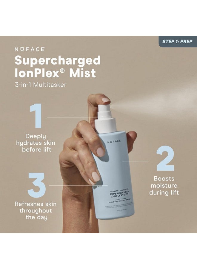نوفيس رذاذ الوجه NuFACE Supercharged IonPlex - رذاذ مرطب فائق النعومة 3 في 1 للوجه ومُقلل للمسام مع حمض الهيالورونيك وتقنية IonPlex لحبس الرطوبة وتعزيز علاج التيارات الدقيقة (5 أونصة) - Image 2