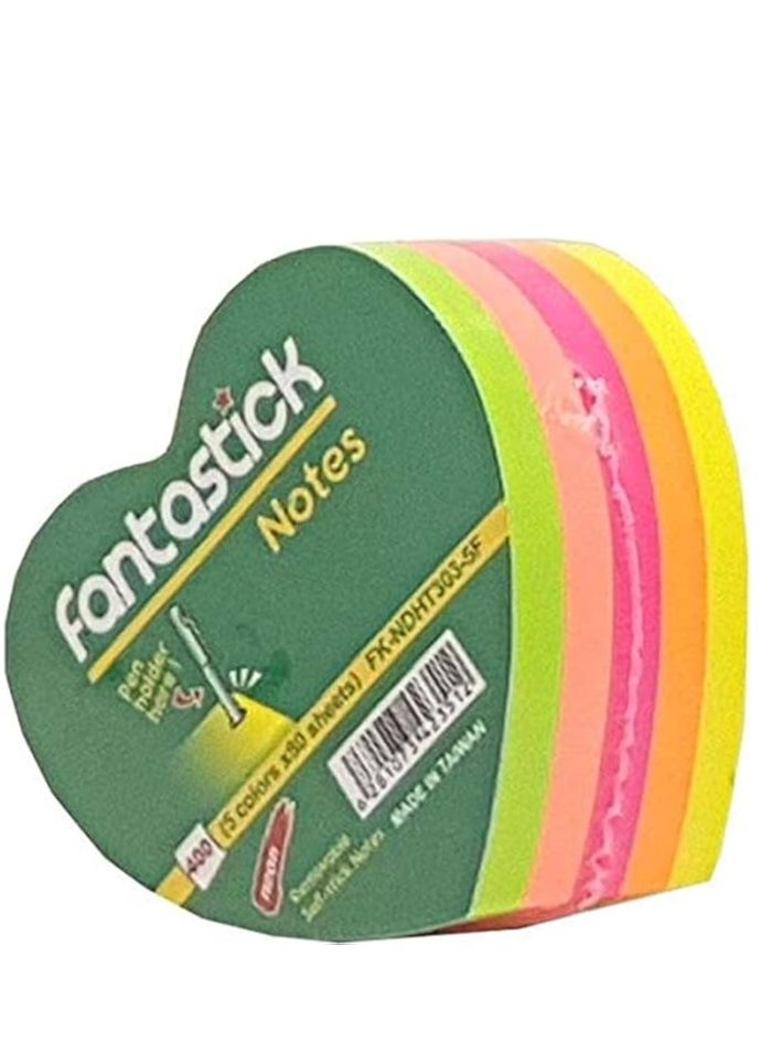 Fantastick Fantastick Heart Shape Sticky Note Pack of 2 Set 