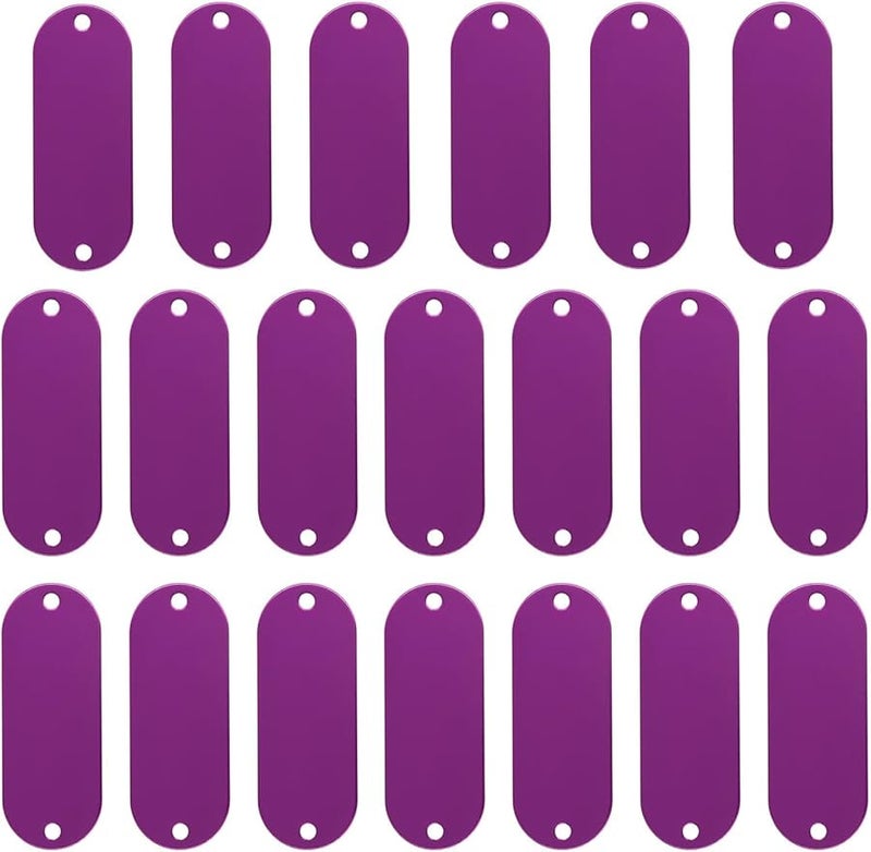 Purple Metal Ticket Stainless Steel Permanent Engraving Stamping Identification Outdoor Equipment Labels - Image 1