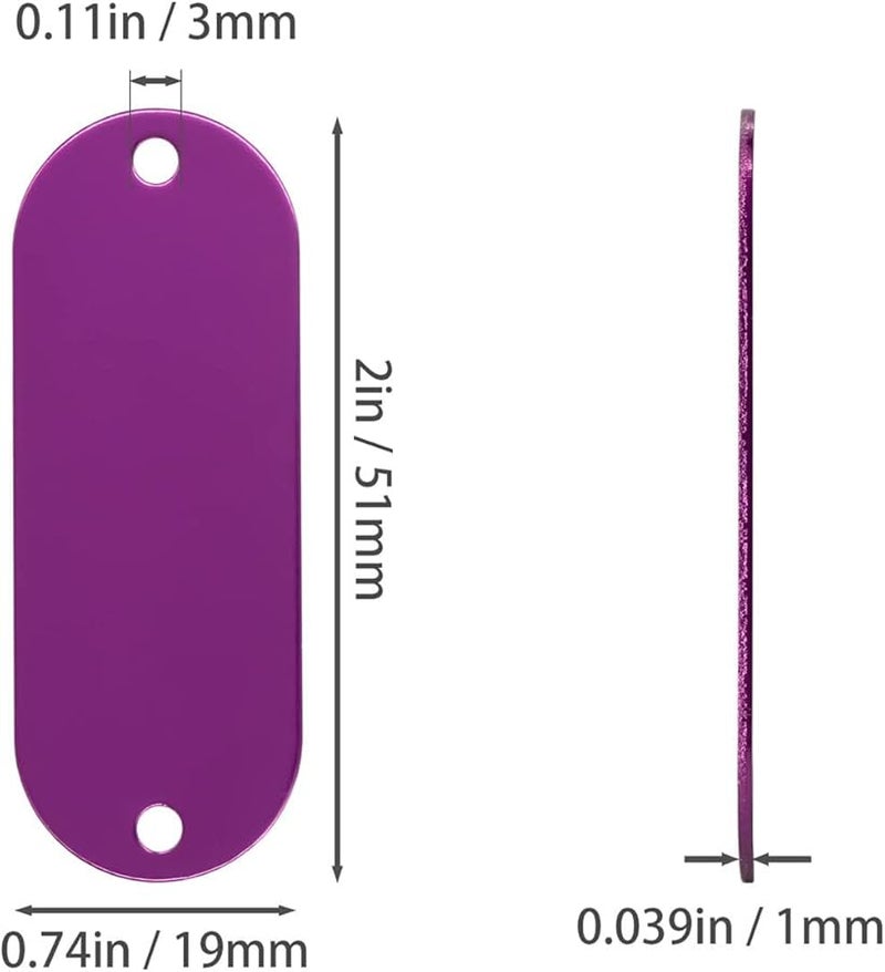 Purple Metal Ticket Stainless Steel Permanent Engraving Stamping Identification Outdoor Equipment Labels - Image 5