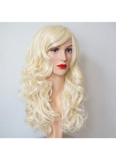 wigbuy Costume Wig Blonde, Blonde Hair Wigs Wavy Curly 24inches Synthetic Heat resistant Costume party wigs for Women (613)  - Image 2