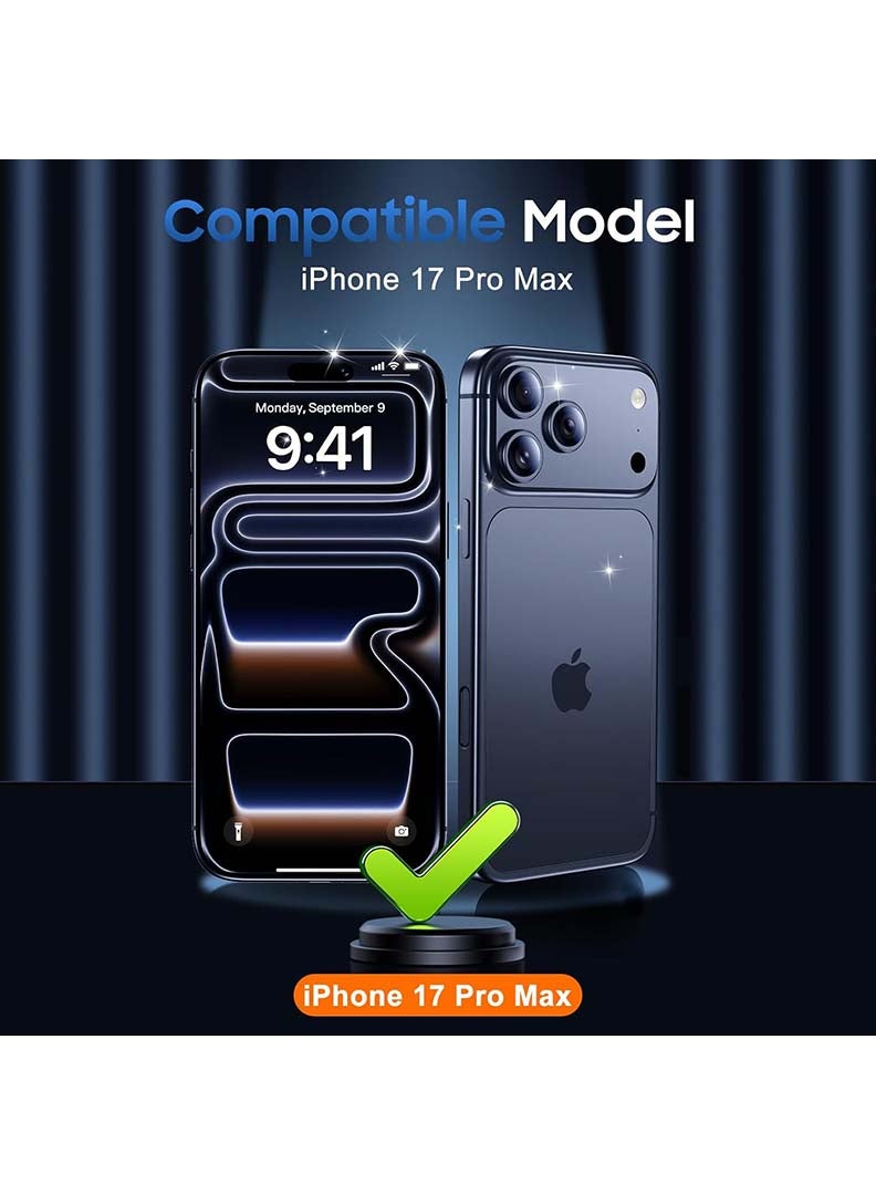 Case Up حماية عدسة الكاميرا 2 عبوة لجهاز iPhone 17 Pro Max [حماية من السقوط] [متوافقة مع الجراب] غطاء عدسة الكاميرا زجاج مقسى 9H، شفاف - Image 2