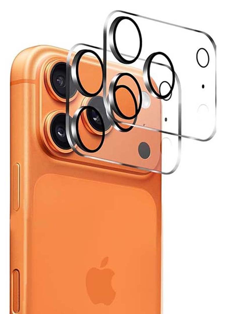 Case Up حماية عدسة الكاميرا 2 عبوة لجهاز iPhone 17 Pro Max [حماية من السقوط] [متوافقة مع الجراب] غطاء عدسة الكاميرا زجاج مقسى 9H، شفاف - Image 1